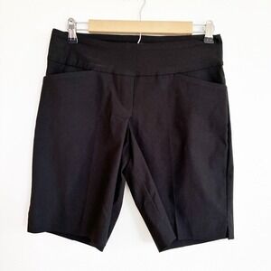 Swing Control Golf Shorts Womens 8 Black Bermuda Pull On Stretch Comfort Active